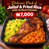 Jollof & Fried Rice with Grilled Chicken